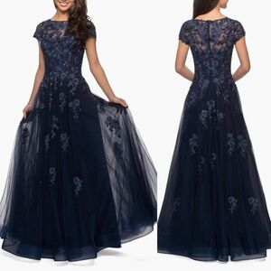 La Femme Evening gown in Navy size 6